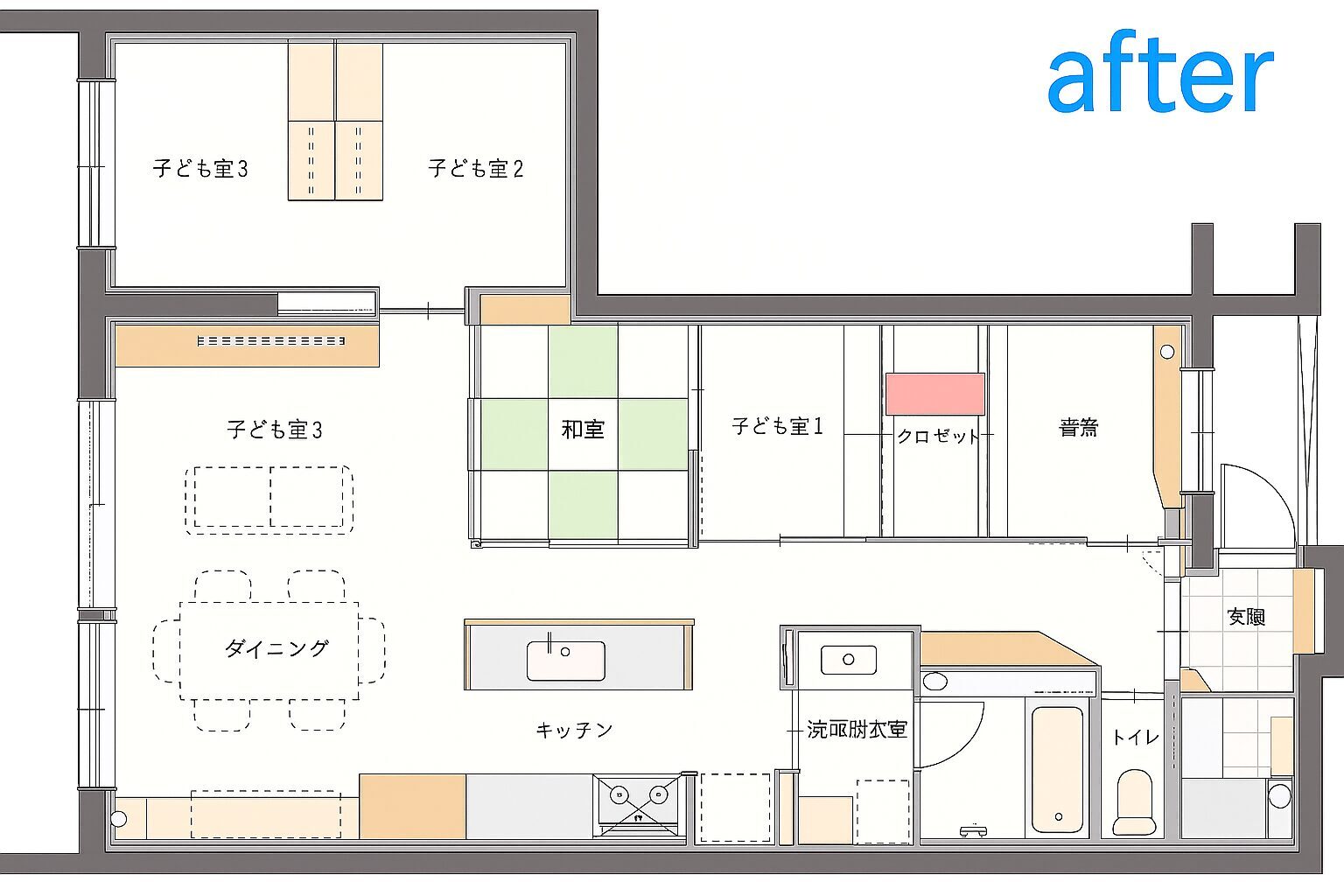 リノベ後の間取り図
